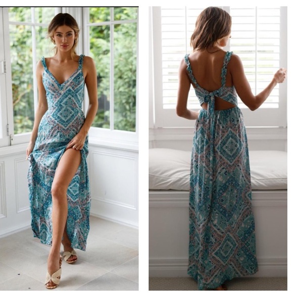 🔥SALE🔥 Paisley bohemian maxi dress - Picture 2 of 9